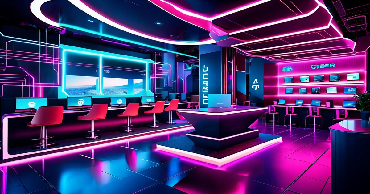 modern cybercafe